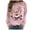 Pink, variant on Sgkm Womens Christmas Sweatshirt Reindeer Pattern Pullover Print Long Sleeve Comfortable Womens Tops Cold Weather M Black