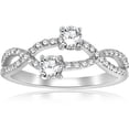 thumbnail image 1 of 3/4ct Two Stone Forever Us Diamond Engagement Bypass Ring in White Gold, 1 of 3