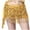 Gold, variant on IROINNID Mini Elastic Waist Skirt For Women Hip Scarf Sequined Tassel Waist Scarf Belly Dance Solid Color Skirt
