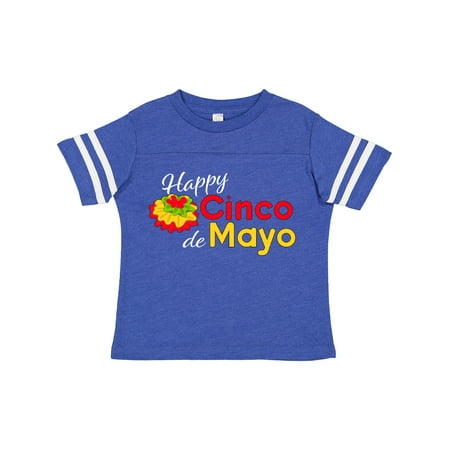 

Inktastic Happy Cinco De Mayo with Colorful Flower Boys or Girls Toddler T-Shirt