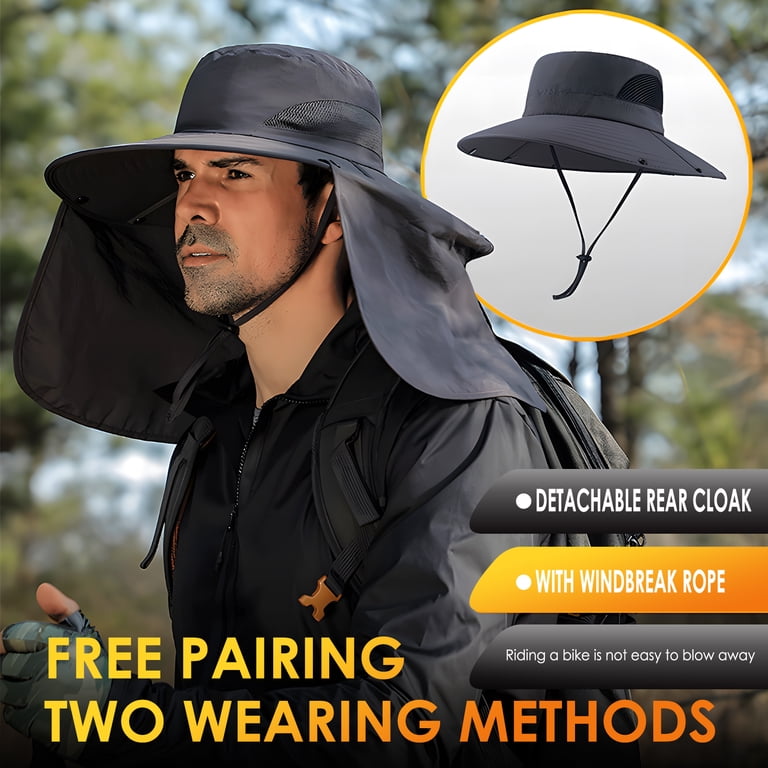 REDESS Nylon Fishing Sun Hat with UPF50+ Wide Brim Neck Flap  display picture 1
