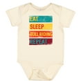 thumbnail image 3 of Inktastic Bull Riding Rodeo Eat Sleep Bull Riding Repeat Boys or Girls Baby Bodysuit, 3 of 5