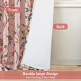 thumbnail image 2 of DriftAway Lauren Pink 100% Blackout Curtains for Bedroom Colorful Watercolor Branch Printed Pattern Lined Thermal Insulated Back Tab 2 Panels for Girls Living Room 90 Inch Flesh/Baby/Light Pink, 2 of 8