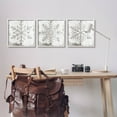 thumbnail image 2 of Seasonal Winter Snowflake Snow Shapes Holiday Graphic Art White Framed Art Print Wall Art, Set of 3, 2 of 8