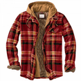thumbnail image 5 of Toamir Mens Flannel Big And Tall Jackets For Men Zip Up Hoodie Sherpa Lined Jacket Shirt Autumn And Winter Thickened Brown M, 5 of 5