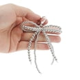 thumbnail image 4 of Unique Bargains 1 Pc Handbag Charms Keychains Double Bows Bag Accessories Silver Tone, 4 of 5