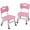 Pink, variant on Huisuilinss 2 Pack Plastic Kids Chair 3 Level Height Adjustable Toddler Chairs Indoor Outdoor Child Chair For Children Boys Girls Age 2-6 Home Family Classroom Daycare Use