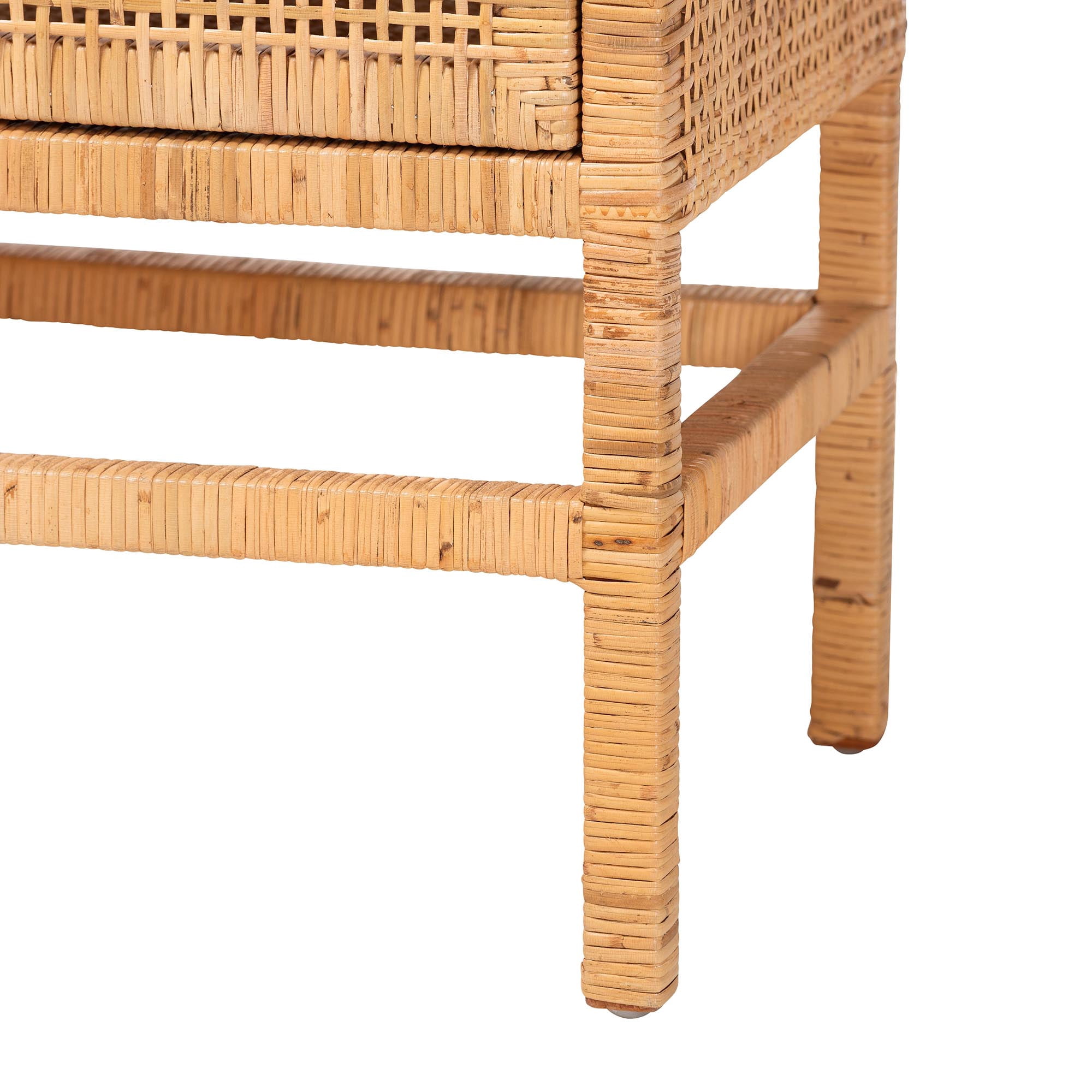 bali & pari Vivan Boho Storage Cabinet, 2-Tier, Natural Brown