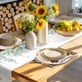 thumbnail image 4 of Sunflower Truck Round 13 Inch Placemats Set of 4, Yellow Floral Summer Botanical Elegant Pastoral HeatResistant Non Slip Place Mats for Dining Table, Wipeable Kitchen Table Mats for Housewarming, 4 of 9