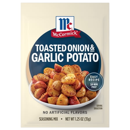 Pack Of 2 McCormick Toasted Onion & Garlic Potato Seasoning, 1.25 oz (Package May Vary)