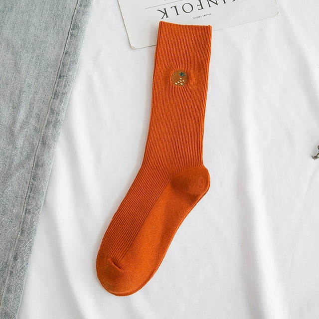 Chaussettes Amusantes pour Femmes Fruits Mignons Drôles Funky Nouveauté Coton Cadeaux