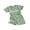 Green, variant on EYIIYE Kids Brother Sister Summer Matching Outfits Toddler Baby Boys Girls 1-5Y Short Sleeve Shirt Round Neck T-Shirt Letter Embroidery Tops with Solid Shorts 2 Pcs Casual Daily Outfit