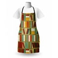 thumbnail image 3 of Bookshelf Apron, Vintage Continuous Pattern Library Themed Watercolor Effect Painting, Unisex Kitchen Bib with Adjustable Neck for Cooking Gardening, Adult Size, Multicolor, by Ambesonne, 3 of 4