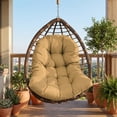 thumbnail image 4 of SHANNA Swing Chair Cushion Hanging Basket Seat Cushion Pillow, Egg Chair Back Cushions Pads for Indoor and Outdoor Garden, Khaki, 4 of 10