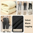 thumbnail image 5 of Adjustable Maternity Leggings High Waisted Maternity Pants, Winter Thermal Fleece Lined Tights, Pregnant Women's Stretch Joggers With Belly Support, Warm Casual Lounge Pants, 5 of 7