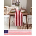 thumbnail image 6 of American Flag Burlap Cotton Table Runner 13x72 Inches Long, Retro Rustic Stars And Stripes US Flag Farmhouse Table Runners, Outdoor Dining Tablecloths Decor for Baby Shower/Party/Wedding, 6 of 6