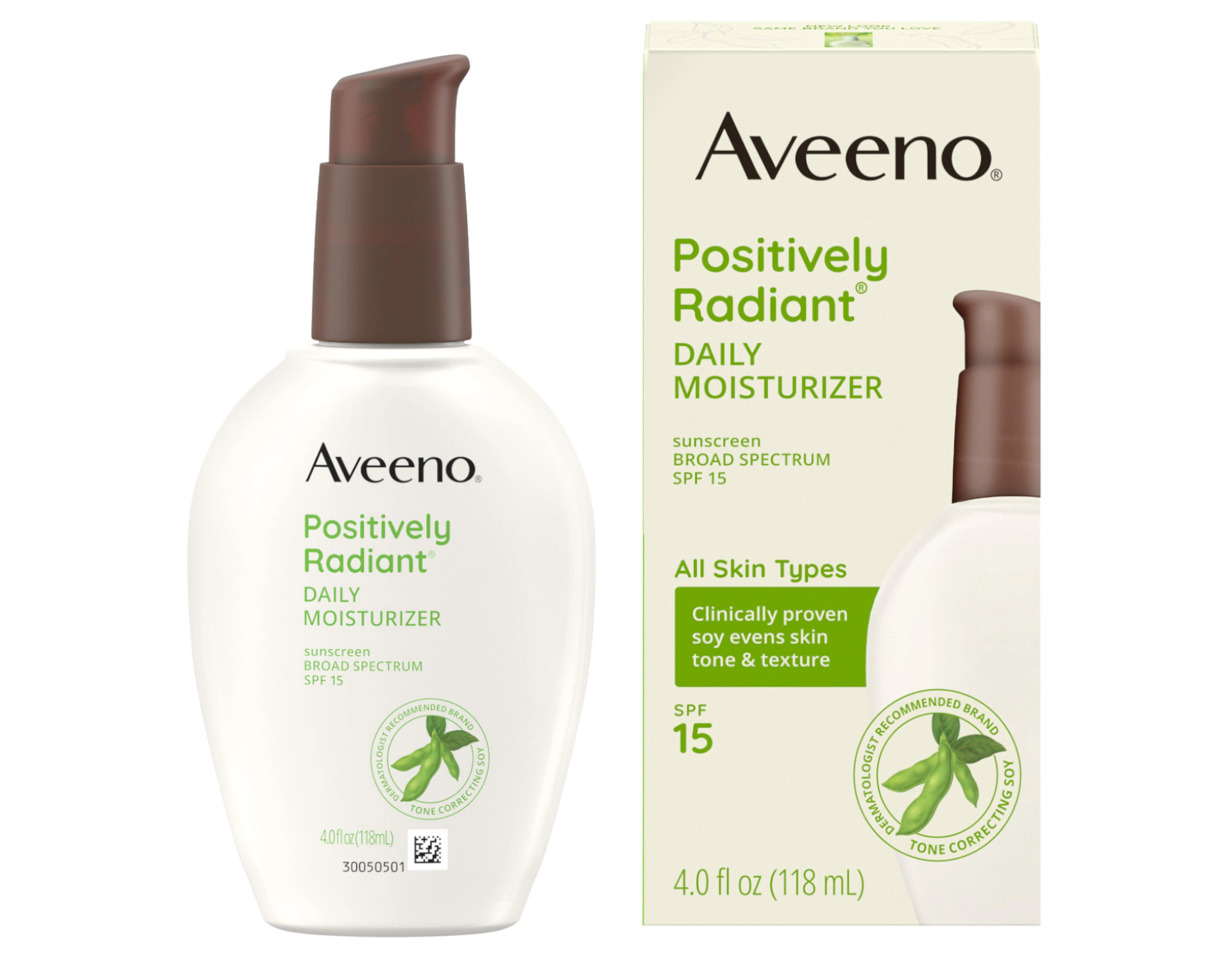 AVEENO Active Naturals Positively Radiant Daily Moisturizer SPF 15 4 oz - image 2 of 5