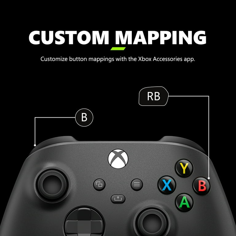 XBOX Wireless Controller, USB-C Cable, Bluetooth, Black, 9ft