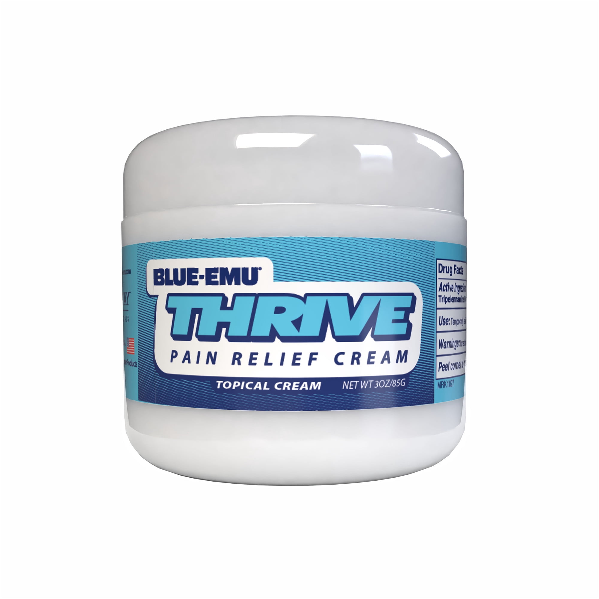 Blue-Emu Thrive Pain Relief Cream, Odor & Dye Free, 0.5% Tripelennamine HCl, 3 oz
