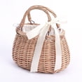thumbnail image 3 of Sac de Plage Tissé Extérieur Style Rural Panier à Main Porte-Fleurs Tissé à la Main, 3 of 9
