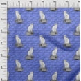 thumbnail image 3 of oneOone Cotton Flex Bluish Violet Fabric Animal Cat With Text Texture Craft Projects Decor Fabric Printed By The Yard 40 Inch Wide, 3 of 4