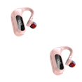 thumbnail image 4 of Bearachild Auricular Inalámbrico Recargable Auricular Pantalla digital Compatible con Bluetooth 5.0 Auricular Auricular colgante, Rosa Type1 NO1, 4 of 6