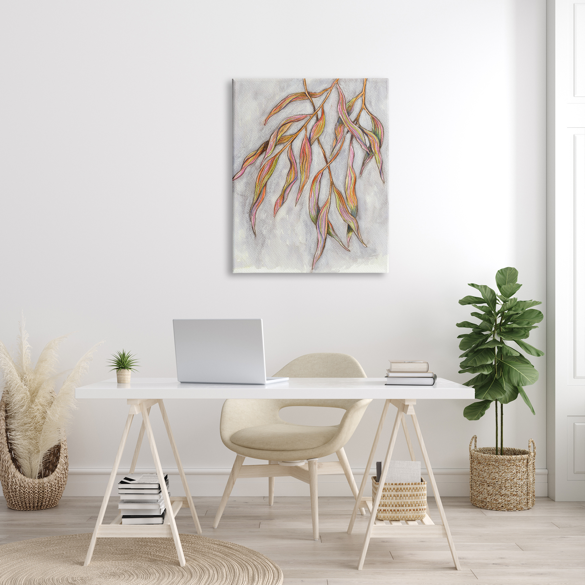 Stupell Industries Withering Leaves Botanicals Hanging Modern Watercolor Detail Painting Gallery Wrapped Canvas Print Wall Art, Design by Elvira Errico