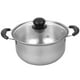 thumbnail image 3 of WORGEOUS Pot de sopa de acero de acero inoxidable 1pc olla multifuncional práctica de olla caliente con tapa de vidrio, 3 of 8