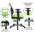 thumbnail image 4 of Flash Furniture Nicholas Ergonomic Mid-Back Swivel Office and Gaming Chair, Green, 4 of 14