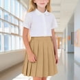 thumbnail image 2 of mgoYE Girls Knee Length Skirts | A Line Skirt | Uniform Skirts Back to School Outfits for Playtime Size 2-17 Years(Khaki,8-9 Years), 2 of 4
