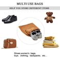 thumbnail image 3 of 4 Pcs Shoe Bags for Travel, 17.7" x 13.8" Dustproof Shoe Bags with Drawstring Closure,Washable & Reusable(Brown), 3 of 6