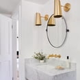 thumbnail image 6 of MOON MIRROR Black Oval Pivot Mirror, Oval Balck Vanity Mirror for Wall,Stainless Steel Oval Bathroom Mirror ( Overall 25.75" x 30"), 6 of 7