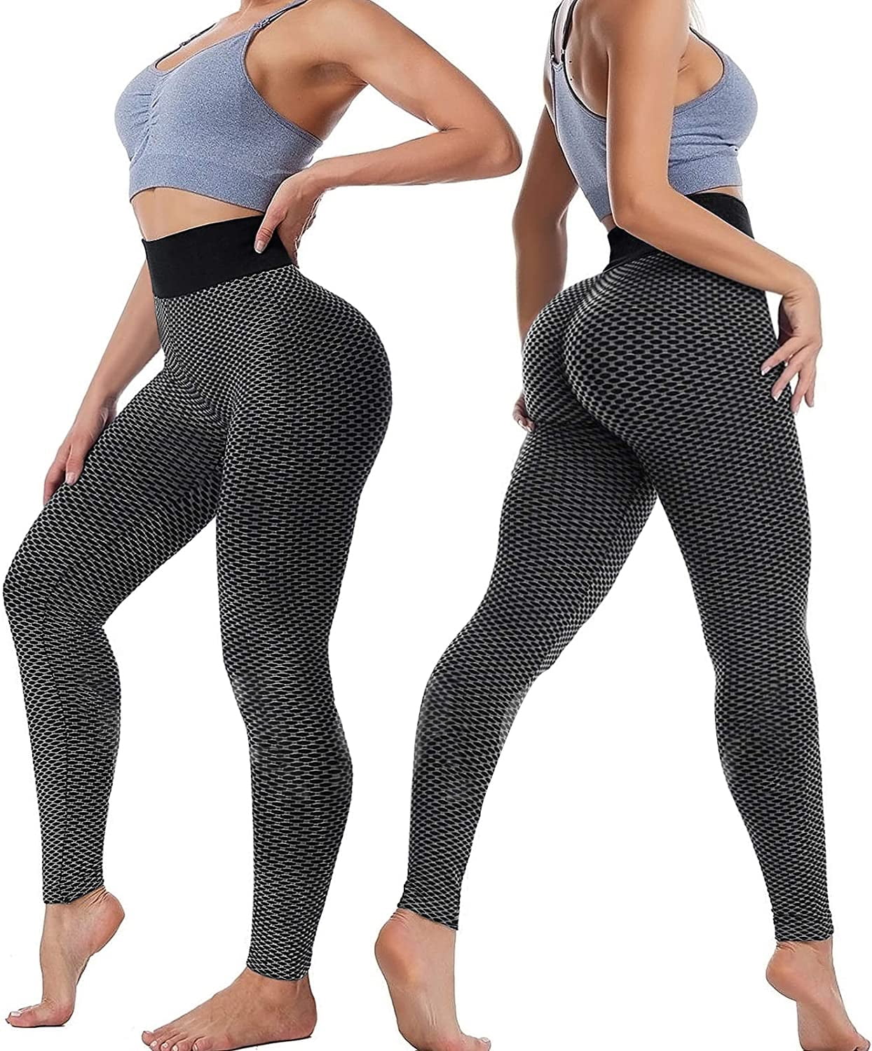 TSUTAYA Women's High Waist Scrunch Butt Leggings Textured Sexy Gym Sports  Yoga Pants Black L : : Clothing, Shoes & Accessories