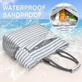 thumbnail image 2 of ZPurple Beach Bag, Waterproof Sandproof Beach Tote Bag, 35L Large Capacity Foldable Travel Hand Bag for Women, 2 of 8
