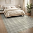 thumbnail image 3 of ODIKA 8'x10' Washable Area Rug Durable, Non-Slip Rag Checkered Layered Farmhouse Gingham Grid Vintage Border Doormat for Living Room, Under Sectional, Family, 3 of 7