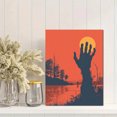 thumbnail image 2 of Scary Hand Sunset Canvas Wall Art 15.75x11.81 Inches, 2 of 8