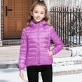 thumbnail image 2 of XXWXYD Girls Lightweight Packable Hooded Puffer Coat - Winter Warm Down Jacket Windproof Zip Up Outerwear with Pockets, ChristmasGift for Kids, 2 of 6