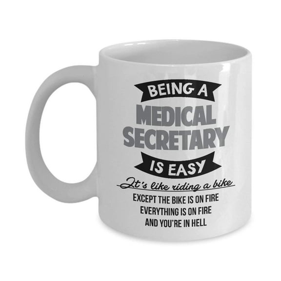 Best Funny Medical Secretary Bikers Coffee & Tea Gift Mug