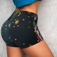 thumbnail image 4 of Gukieu North American Bald Eagle Print Women's Sports Shorts, Elastic Waist High Stretch Running Yoga Gym Sweatpants-X-Large, 4 of 8