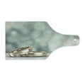 thumbnail image 2 of Wedding Cutting Board, Celebration 2 Wedding Engagement Rings on Bokeh Abstract Background Photo Print, Tempered Glass Cutting and Serving Board, Wine Bottle Shape, Multicolor, by Ambesonne, 2 of 5