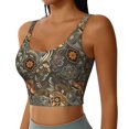 thumbnail image 2 of Sports Bras For Women Workout Tank Tops, Paisley Pattern No.9040 Running Vest With Removable Cups, 2 of 2