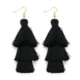 thumbnail image 1 of sweethay 1 par de pendientes de borla bohemios gotas para los oídos pendiente de joyería exagerada Ropa, zapatos y accesorios Miscelánea Negro, 1 of 6