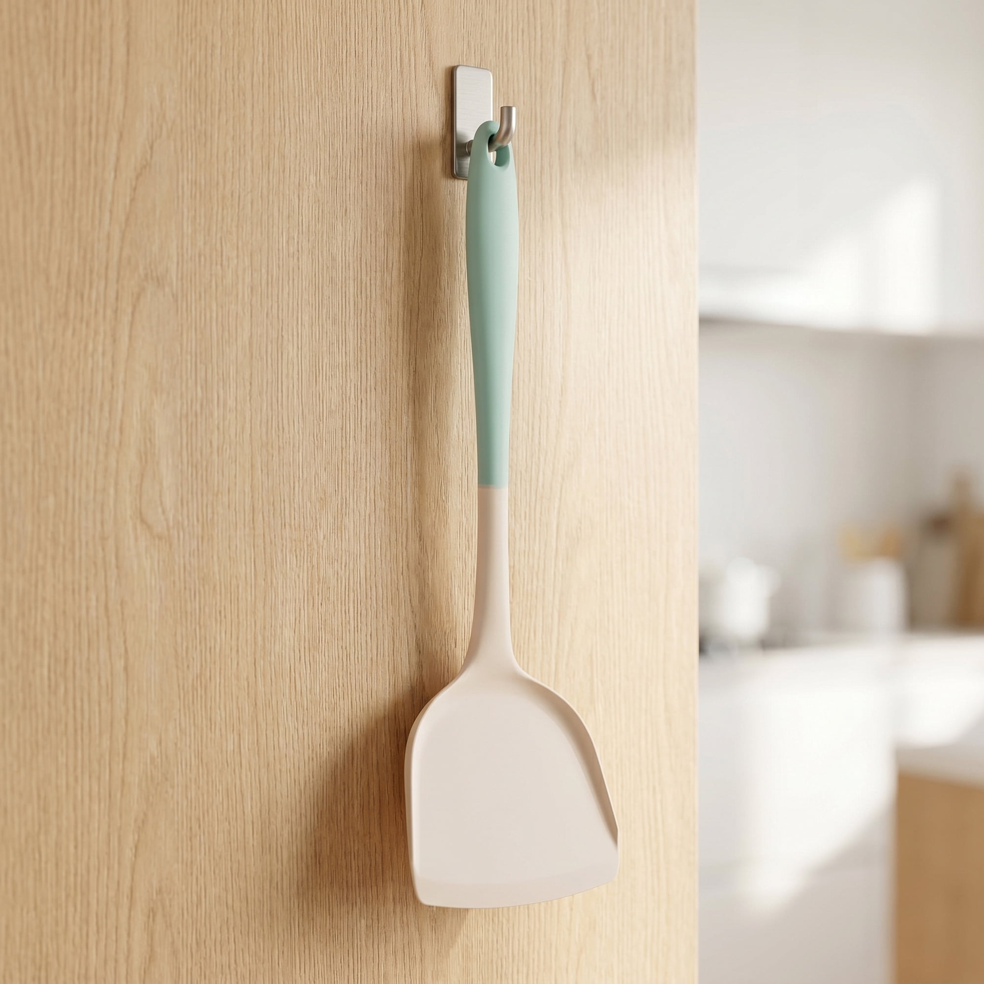 Unique Bargains Kitchen Utensils Heat-Resistant Safe Spatula for Frying Green 12.8x3.9 in