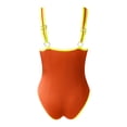 thumbnail image 5 of FhsagQ Ensembles de Maillots de Bain pour Femmes Robe Maillots de Bain Col en U Maillot de Bain une Pièce Taille Haute Maillot de Bain Femmes Ensembles de Maillots de Bain Femmes Poitrine Exposée Ensembles de Maillots de Bain Blanc Orange TTG, 5 of 5