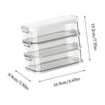 thumbnail image 3 of Transparent Plastic Food Storage Containers for Kitchen – Rectangular Airtight Containers for Snacks, Dried Goods, Grains, and Pantry Organization – Stackable, 3 of 6