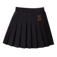 thumbnail image 2 of HAOTAGS School Uniforms Skirt for Girls,Tennis Solid A-line High Waisted Pleated Short Skirts Dark Black 13-14 Years, 2 of 3