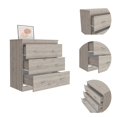 thumbnail image 4 of TUHOME Commode Classique en Bois d'Ingénierie à Trois Tiroirs en Gris, 4 of 7