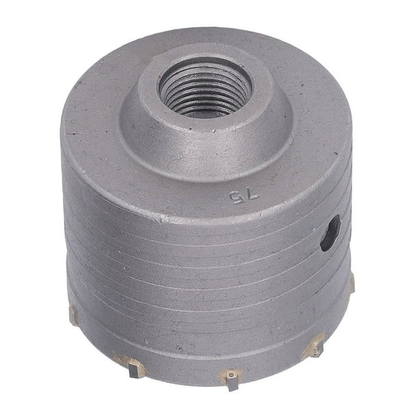 Broca sacanúcleos para hormigón, broca sacanúcleos para pared Sierra perforadora de hormigón forjado de carburo de 75 mm Abridor de orificios de pared de alta dureza para instalación de aire acondicio