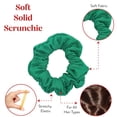thumbnail image 3 of Motique Accessories Set of 2 Solid Scrunchie Hair Tie for Adult Female and Girls (Kelly Green), 3 of 5