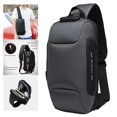 thumbnail image 3 of Bolso bandolera con puerto de carga USB para hombrenderismo Ciclismo gris Zulema paquete de hombres honda, 3 of 8